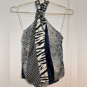 Banana Republic Animal Print Halter Top